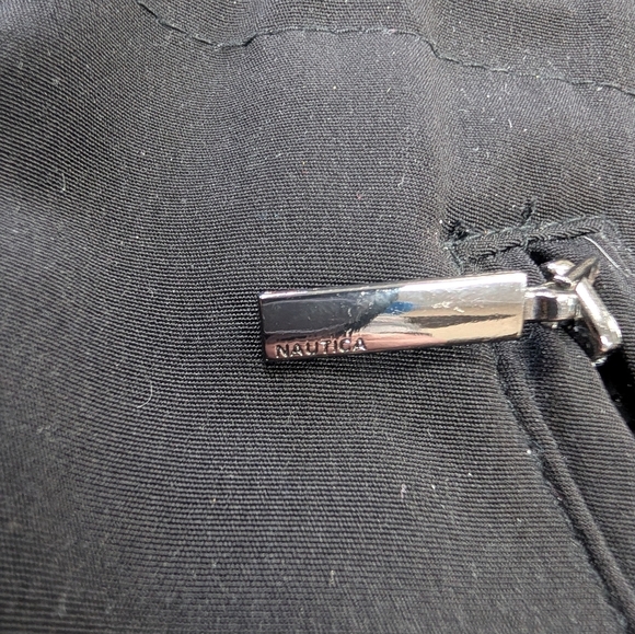 Nautica Women's Black Hooded Full Zip Fleece Lined Coat Size Large - Picture 4 of 8